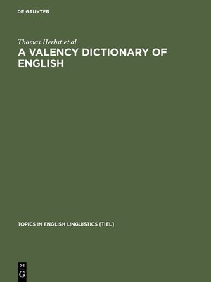 cover image of A Valency Dictionary of English